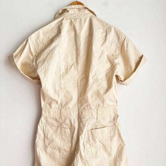 Zara Light Beige Cargo Jumpsuit Boiler suit S - Picture 6 of 7
